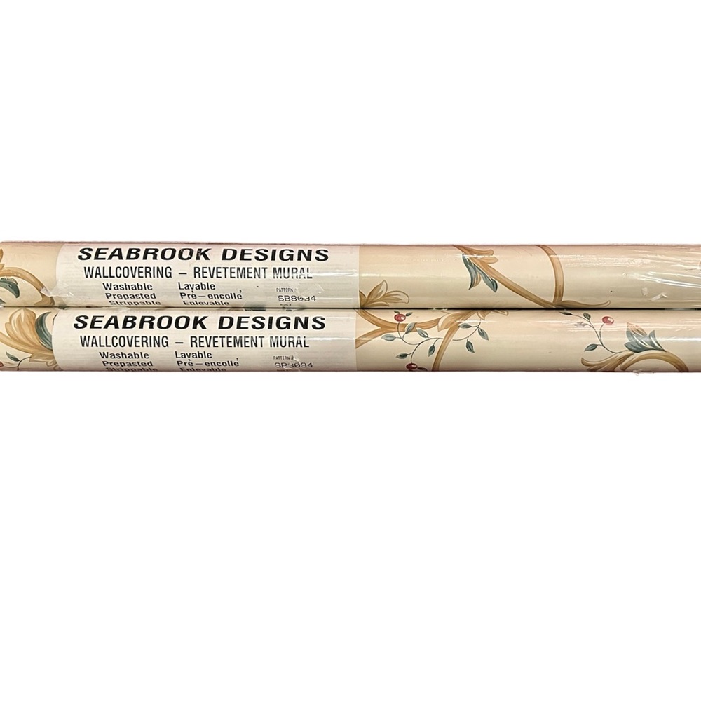 Seabrook Designs Wall Coverings 2 Double Rolls Wallpaper Pattern SB8094 NEW
